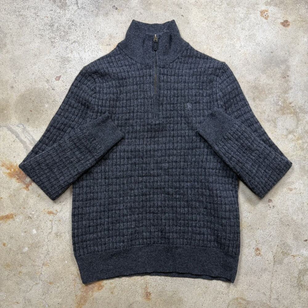Black Polo Ralph Lauren Cotton Sweater 1/4 Quarter Zip Size S